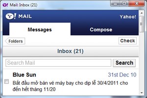 Truy cập Yahoo! Mail và các dịch vụ trên Google Chrome