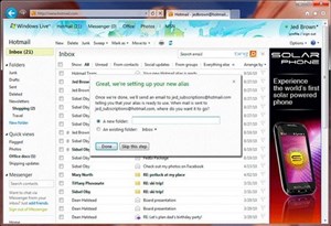 Tạo 5 tài khoản ảo từ một tài khoản chính trong Hotmail