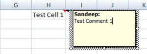 Sử dụng Comments Tool trong MS Excel