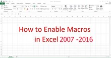 Cách bật, tắt macro trên Excel