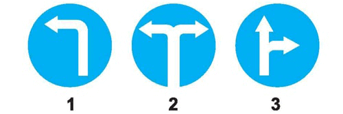 Khi đến chỗ giao nhau, gặp biển nào thì người lái xe không được cho xe đi thẳng, phải rẽ sang hướng khác?