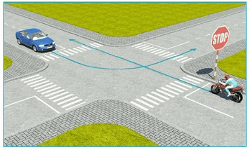 Trường hợp này xe nào được quyền đi trước?