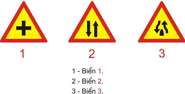 Câu hỏi 19: Biển nào báo hiệu đường hai chiều?