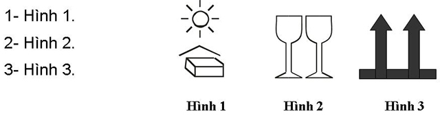 Câu hỏi 12: Hình nào dưới đây đòi hỏi hàng phải xếp theo hướng thẳng đứng?