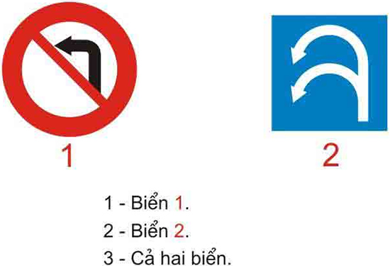 Câu hỏi 18: Biển nào xe quay đầu không bị cấm?