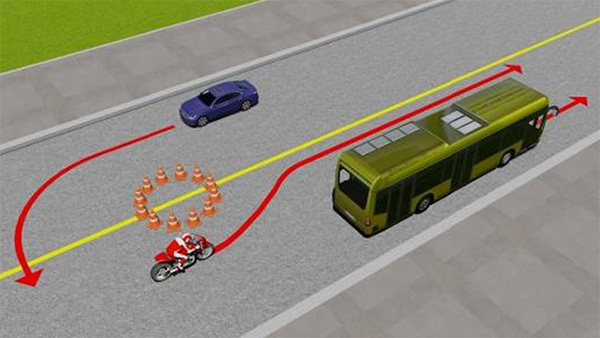 Câu 10: Xe nào vi phạm quy tắc giao thông?