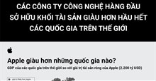Những công ty công nghệ có tài sản giàu hơn cả một quốc gia