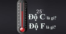 Độ C là gì? Độ F là gì? 1 độ F bằng bao nhiêu độ C?