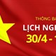Prompt tạo banner thông báo nghỉ lễ 30/4 và 1/5 cho trường học, công ty