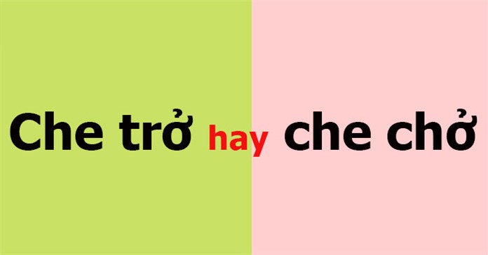 Che trở hay che chở đúng chính tả?