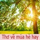 Thơ về mùa hè hay, gợi nhiều ký ức