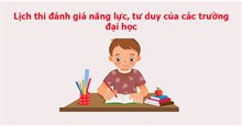 Lịch thi đánh giá năng lực, tư duy của các trường đại học năm 2025