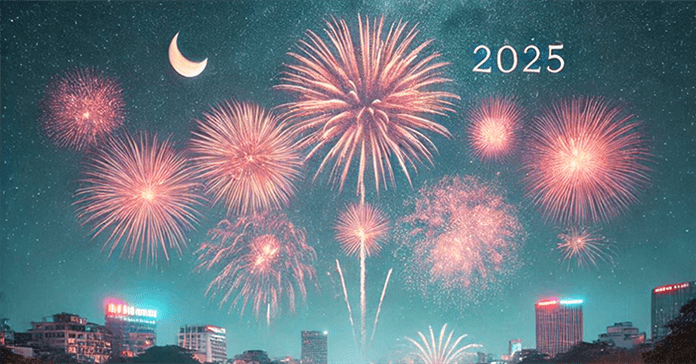 Cap chào năm mới, stt chào năm mới 2025 hay