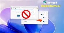 Cách tắt Rewrite AI trong Notepad