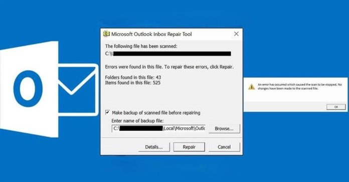 Sửa chữa file PST với công cụ Inbox Repair của Outlook