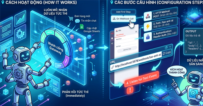 Hướng dẫn cách sử dụng Webhook Trigger trong n8n chi tiết